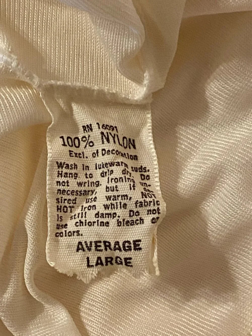vtg Formal Long Ivory Half Slip LACE Nylon Slit Up Front Cottagecore Coquette L - Picture 7 of 7